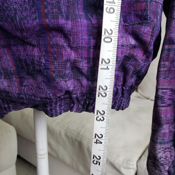 Guatemalan Cotton Purple Embroidered Zip Front Knit Coat - Picture 8 of 11